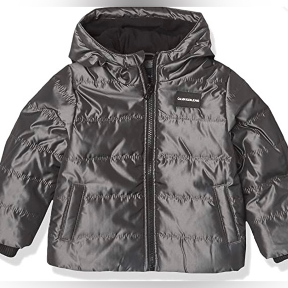 Calvin Klein Boys' Eclipse Bubble Jacket, Dark Grey - Picture 5 of 16
